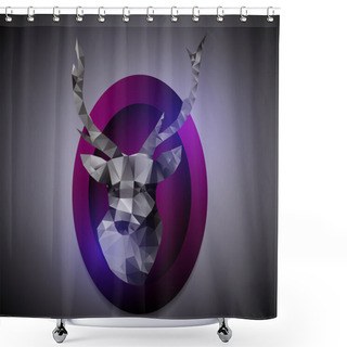 Personality  Vector Illustration Of Deer Shower Curtains