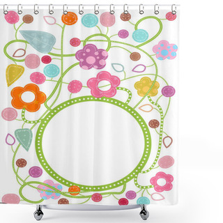 Personality  Flowery Frame Shower Curtains