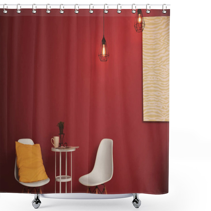 Personality  modern room interior shower curtains