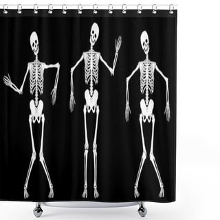 Personality  Dancing Skeletons Shower Curtains