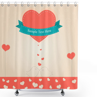 Personality  Valentine Day Vector. Vector Illustration. Shower Curtains