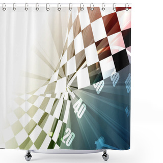 Personality  Racing Square Background, Vector Illustration Abstraction In Rac Shower Curtains