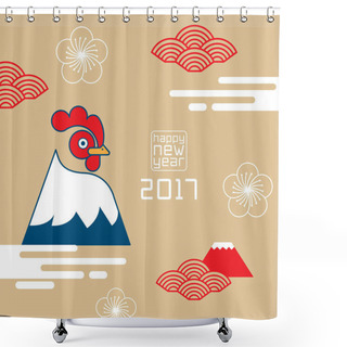 Personality  Happy New Year, Rooster 2017,Chinese New Year Greetings, Year Of Shower Curtains