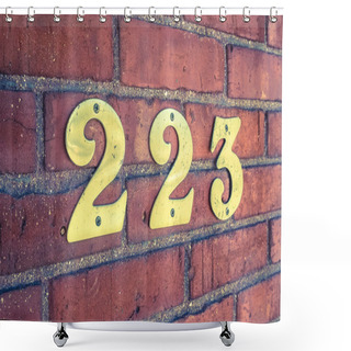 Personality  Address Number Closeup Shower Curtains