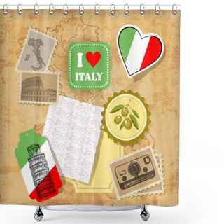 Personality  Italy Landmarks And Symbols Shower Curtains