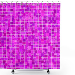 Personality  Magenta Square Mosaic Background Shower Curtains