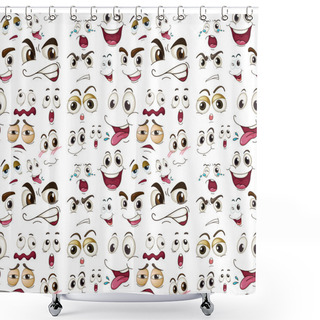 Personality  Face Expressions Shower Curtains