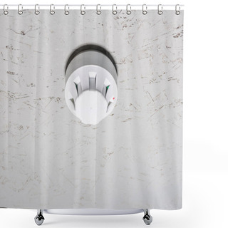 Personality  White Smoke Detector Shower Curtains
