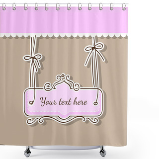 Personality  Vector Beauty Pink Background. Shower Curtains
