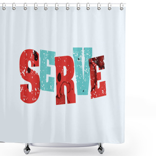Personality  Serve Concept Stamped Word Art Illustration Shower Curtains
