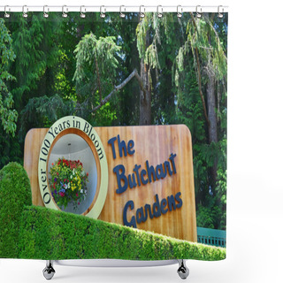 Personality  The Sign Of The Butchart Gardens Shower Curtains