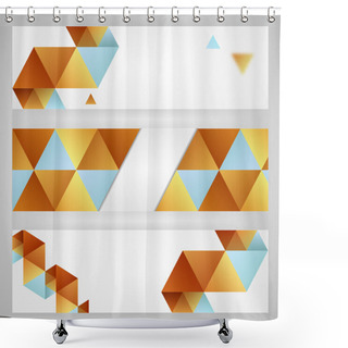 Personality  Abstract Background With Triangles. Shower Curtains