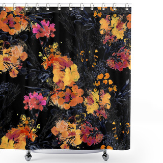 Personality  Seamless  Floral Pattern  Shower Curtains