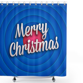 Personality  Movie Ending Screen With Merry Christmas Label. Vector Shower Curtains