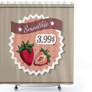 Personality  Smoothie Sticker 6 Shower Curtains