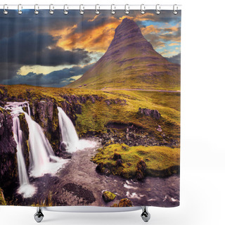 Personality  Famous Mountain In Iceland Is Kirkufell Shower Curtains
