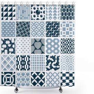 Personality  Set Of Vector Endless Geometric Patterns  Shower Curtains
