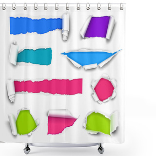 Personality  Color Paper Shower Curtains
