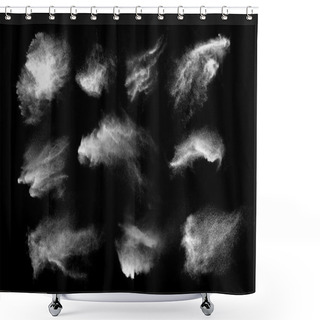 Personality  Abstract Design Of White Powder Cloud Shower Curtains