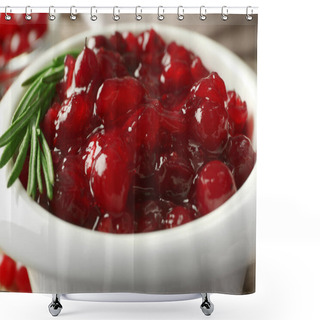 Personality  Delicious Cranberry Sauce Shower Curtains