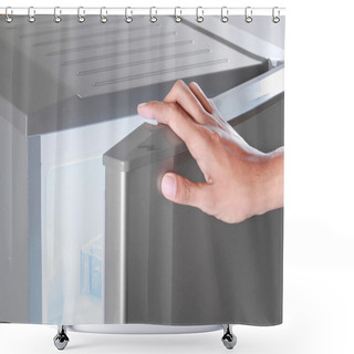 Personality  Hand Opening Refrigerator Shower Curtains