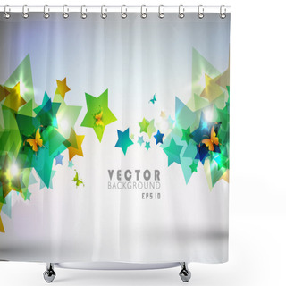 Personality  Abstract Stars Background. Shower Curtains