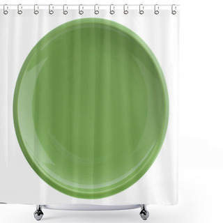 Personality  Green Plate Shower Curtains