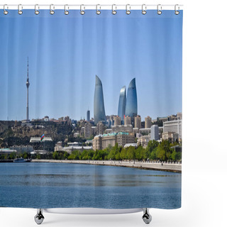 Personality  Embankment Of Baku Shower Curtains