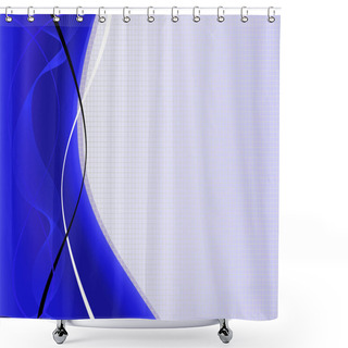 Personality  A Blue And White Business Card Shower Curtains