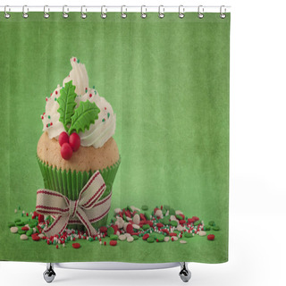 Personality  Christmas Cup Cakes  Shower Curtains