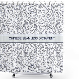 Personality  Seamless Chinese Ornament Shower Curtains