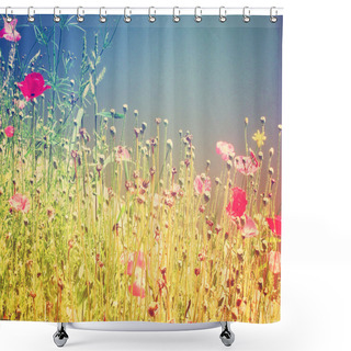 Personality  Field Of Wildflowers Shower Curtains