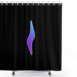 Personality  Beam Electricity Blue Gradient Vector Icon Shower Curtains