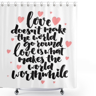 Personality  Inspirational Brush Calligraphy Shower Curtains