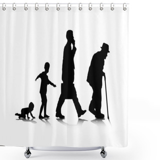 Personality  Human Aging Shower Curtains
