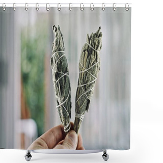 Personality  Incense Of White Salvia Shower Curtains