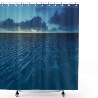 Personality  Tranquil Natural Vacation Seascape With Scenic Ocean Waves In Tropical Environment Shower Curtains