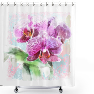 Personality   Watercolor Illustration Of Orchid Brunch Shower Curtains