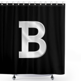 Personality  Bold Silver Plated Metallic Icon Shower Curtains