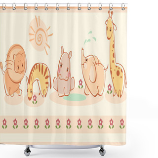 Personality  Wild Animals Shower Curtains