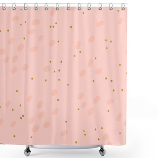 Personality  Vector Hand-painted Ink Pattern With Big And Small Dots. Abstract Background. Shower Curtains