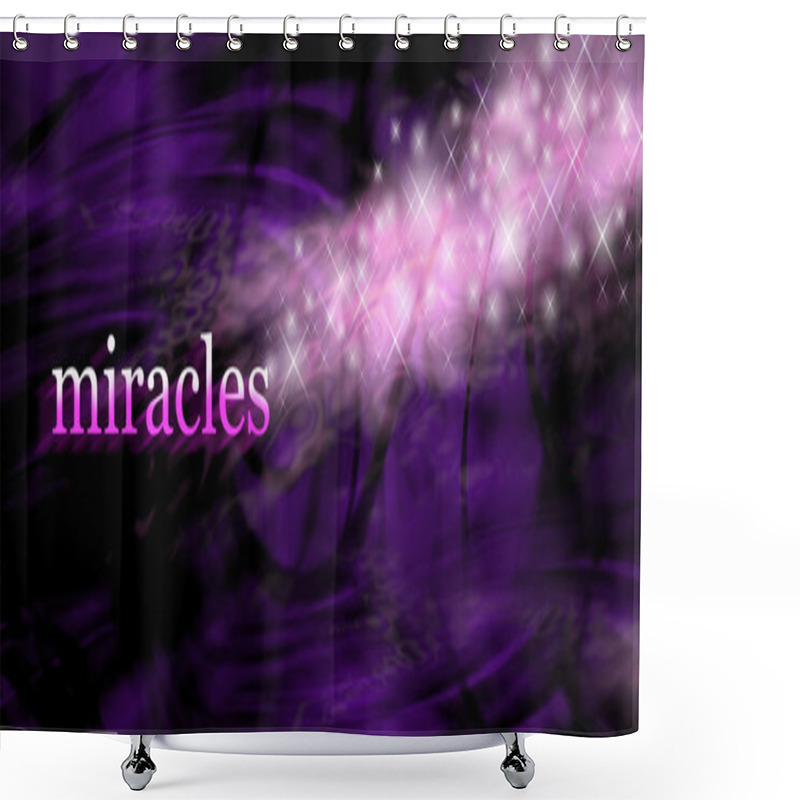 Personality  Miracles Website Banner Background Shower Curtains