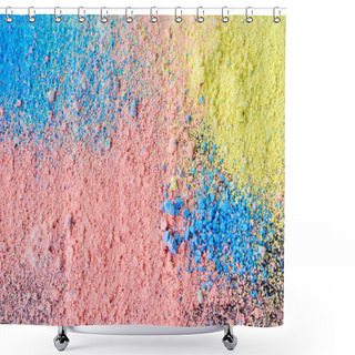 Personality  Colorful Background Of Chalk Powder. Multicolored Dust Particles Shower Curtains