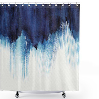 Personality  Abstract Blue Watercolor Shower Curtains