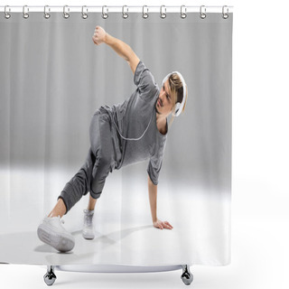 Personality  Athletic Man Dancing Shower Curtains