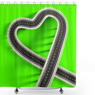 Personality  Road Heart. Shower Curtains