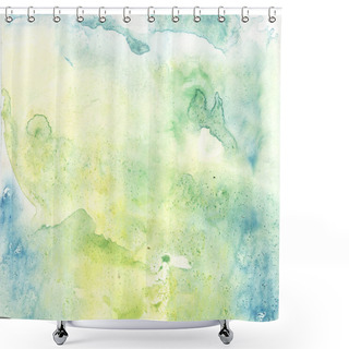 Personality  Watercolor Hand Painted Background  Shower Curtains