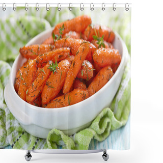 Personality  Honey Glazed Baby Carrots Shower Curtains