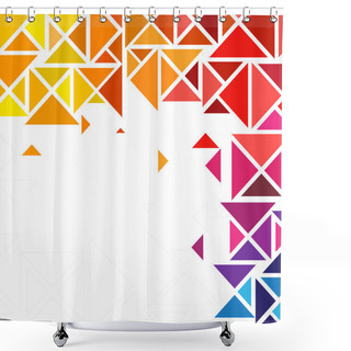 Personality  Abstract Colorful Geometric Background. Shower Curtains