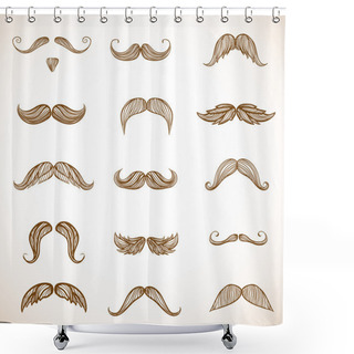 Personality  Hand-drawn Moustaches Shower Curtains
